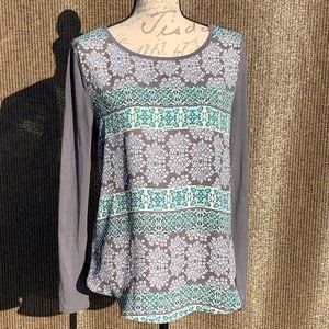 LOFT Gray with floral accents